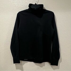 Salomon Women's Size Medium Black Motomesh Thermal Zip Long Sleeve Shirt Outdoor